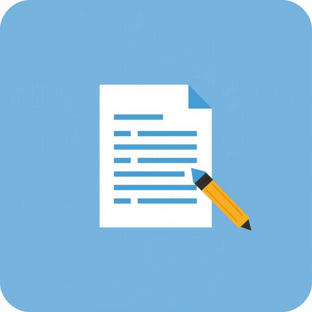 Icona di un documento con una matita, che simboleggia la raccolta di informazioni.